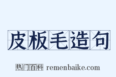 皮板毛造句是什么意思的图片